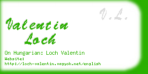 valentin loch business card